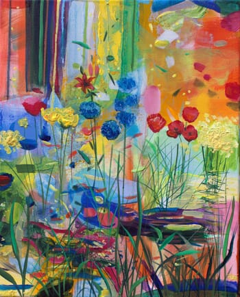  Après le coup de vent, le jardin était sens dessus dessous, un tohu-bohu, une bacchanale de couleurs comme dans le bosquet de Simila. von François Pagé