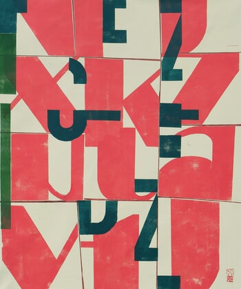 Typopop in Red by Ronald Hunter