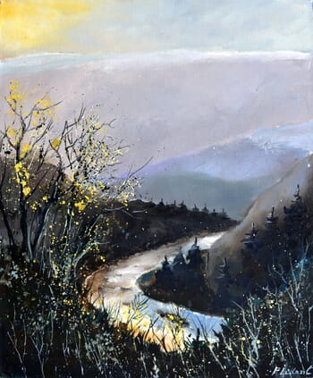 River in the mist  by Pol Ledent