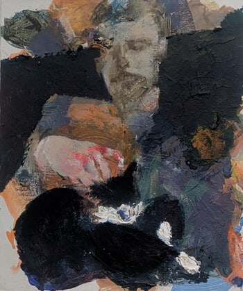 Curled in the corner  by Mim Clavane