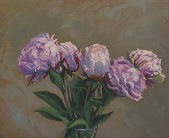 Cinq pivoines par Hélène Courtois-Redouté