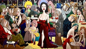 Lady in red  von Ta Byrne