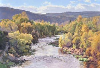 The Loire at Coubon, autumn light par Anne Baudequin