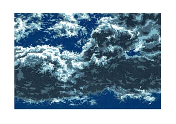 Nuages et nuées NN XI gris bleu by Eric Durant