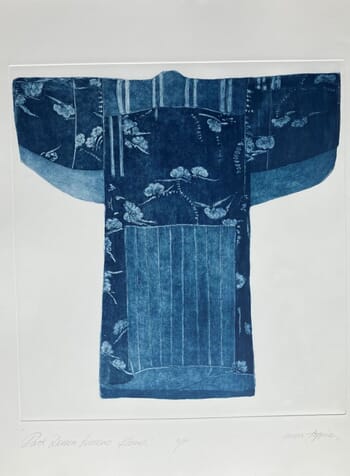 Denim Kimono Floral by Anna Toppin
