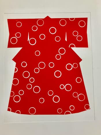 Circles Kimono Red by Anna Toppin
