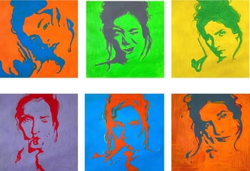 Série Emotion (6 feuilles 30 x 30 cm) by Alexandra Efimova