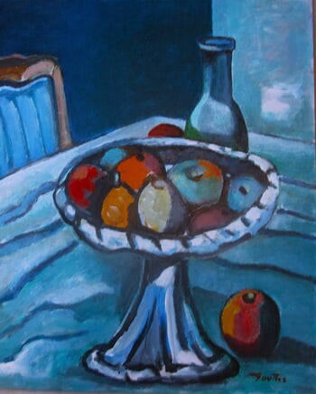 Coin de Table au Compotier. by Michel de Gouttes