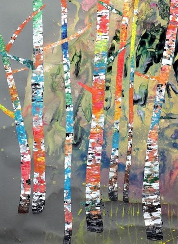 Chromatic forest rising by Poovi Art