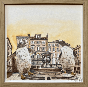 Les Manchots et la place de la Trinité à Toulouse by Louis Vairel