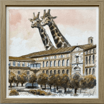Les Girafes et l'Hôtel-Dieu à Toulouse by Louis Vairel