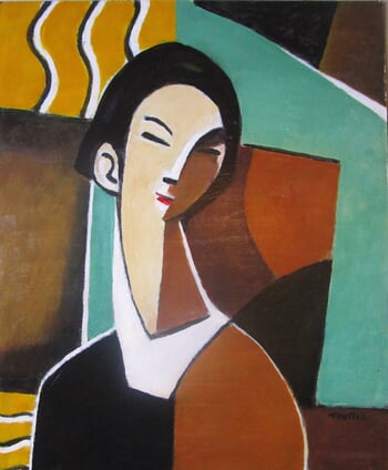 Portrait Art-Déco N°2 by Michel de Gouttes