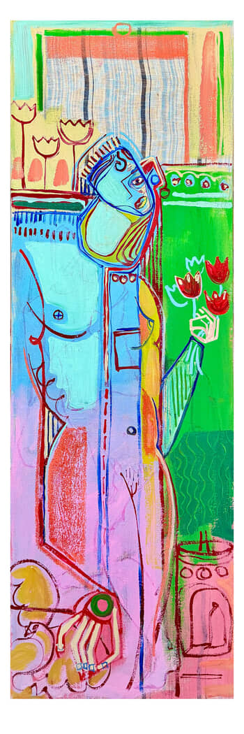 Le portrait aux tulipes par Xavier de Vilmorin