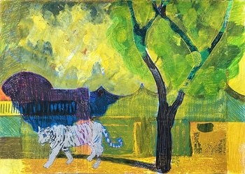 High Street Silver Tiger Hunting 1 by Renata Fernandez