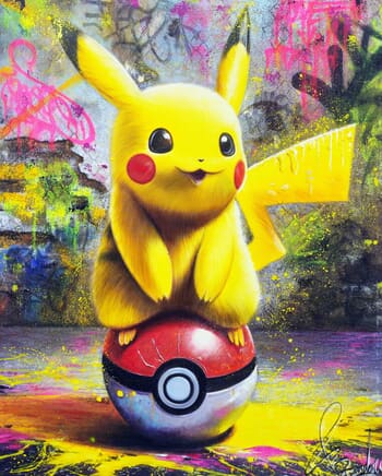 Pikachu et sa Pokeball by Vincent Bardou