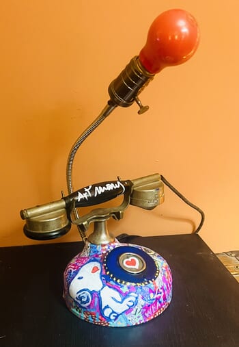 Lampe téléphone pop art by ART'MONY