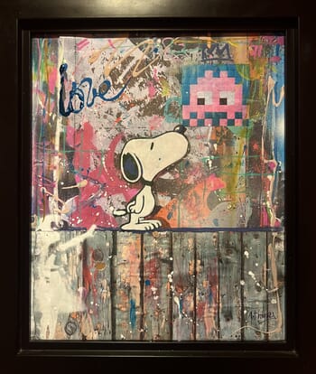 Snoopy rencontré invader by ART'MONY