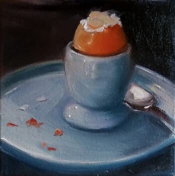 Blue egg cup by Rosemary Burn