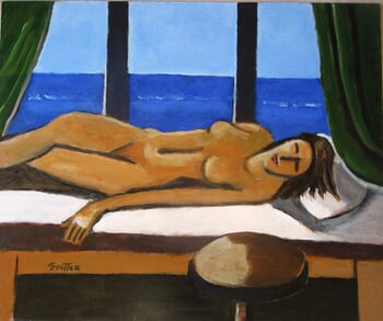 Nu au guéridon by Michel de Gouttes