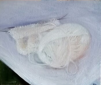 White knitting von Rosemary Burn