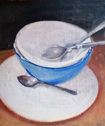 Bowls with chips by Rosemary Burn