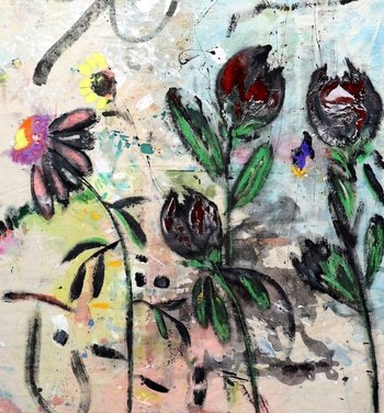 Flowers that tried to stay par Poovi Art