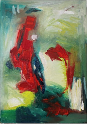 Eclats de rouge dans la brume par Victorine Follana