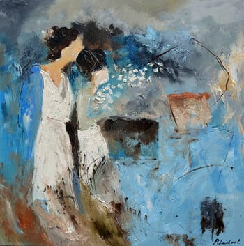 Two women in the wind  by Pol Ledent