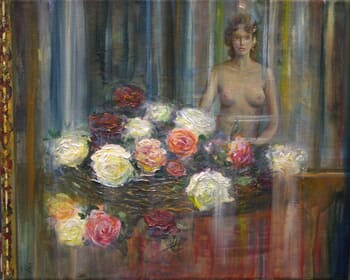 Le doute. Flore devant le miroir, doutant de sa beauté avant sa rencontre avec Zéphyr. par François Pagé