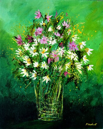 Wild pink flowers by Pol Ledent