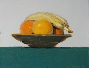 Oranges bananas on green in a plate par Olivier Payeur
