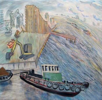 Westferry Circus by Frank Creber