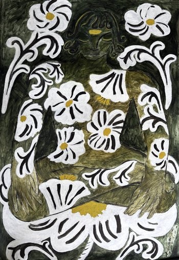 Flower Prince in Meditation par Agnese Negriba