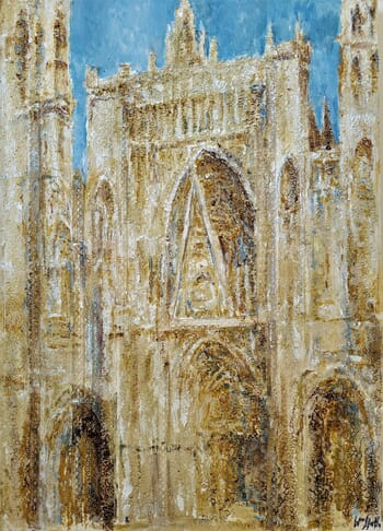 Rouen Cathedral no.4 with lace ( dentellerie ) by Wayne Sleeth