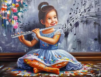 La Petite Fille et sa Flûte Traversière by Vincent Bardou