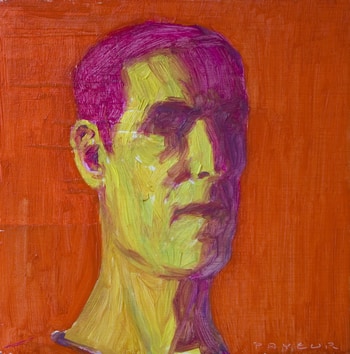 Red yellow selfportrait by Olivier Payeur
