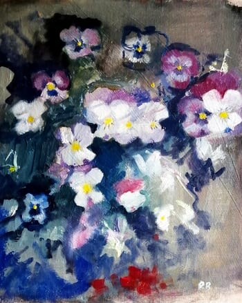 Violas by Rosemary Burn