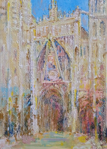 Cathédrale de Rouen en dentelle no.8 : Ensoleilée by Wayne Sleeth
