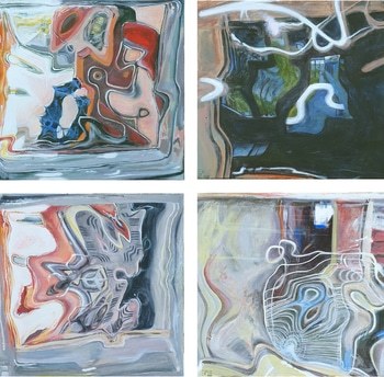 Vues de mon WC: l'arrosoir, le dragon, le jardin la nuit, le tancarville par Bruno Charpentier