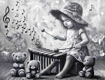 La Petite Fille Au Xylophone by Vincent Bardou