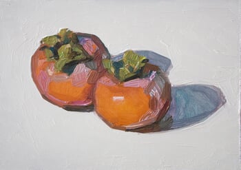 deux kakis sur fond blanc by Olivier Payeur