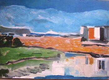 Impression Marine expressionniste par Michel de Gouttes