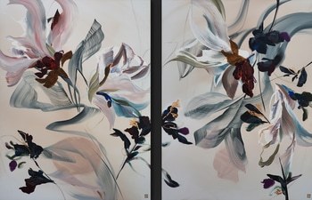 Pass The Hours Unwinding Diptych by Novi Lim