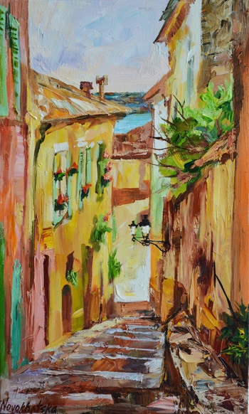 Petite rue de Menton par Olga Novokhatska
