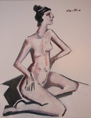 Nu agenouillé von Michel de Gouttes