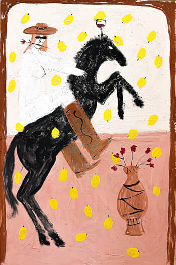 Cowgirl et cheval fou by Riz Riz Rizz