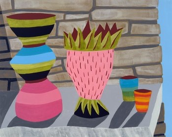 Ceramic Objects on Mantle von Michael Pfleghaar