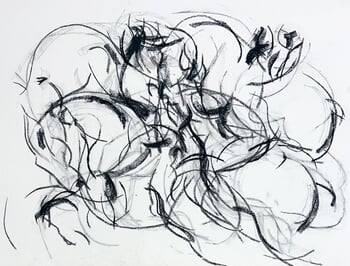 Polo Player No 3 drawing von Heidi Lanino