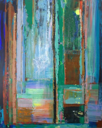 Sous la lune, aussi fidèle qu'un candélabre, deux anges dansaient. von François Pagé