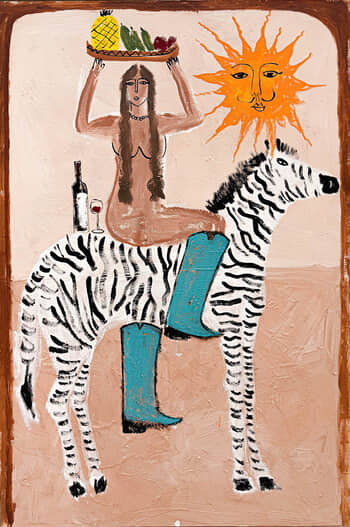 Femme, zèbre et soleil by Riz Riz Rizz